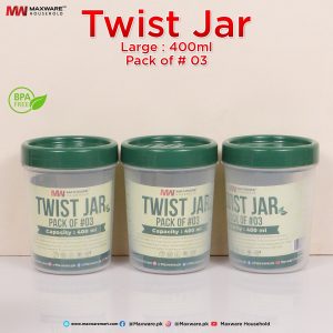 Twist Jar Large Green